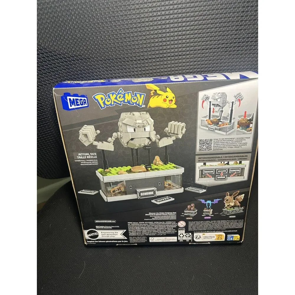 MEGA Pokemon Mini Motion Geodude Building Kit with Motion 355pc NIB